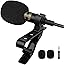 PoP voice Professional Lavalier Lapel Microphone Omnidirectional Condenser Mic for iPhone Android Smartphone,Recording Mic fo