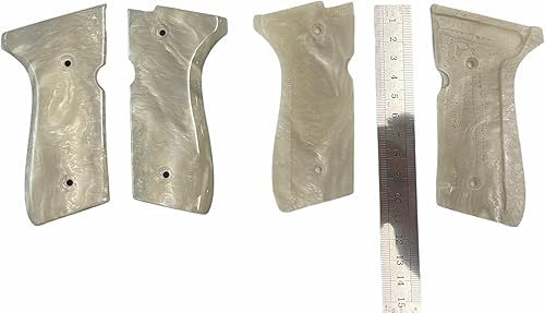 Miniatura 4 de BMPL - Empuñaduras de pistola compatibles con Beretta 92 92F 92FS FS 92SB 96 M992 M9 tamaño completo resina poliéster suave hecho a mano