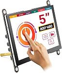 Moniteur ELECROW 5 po écran LCD TFT tactile, résolution HD 800x480 écran résistif, compatible avec Raspberry Pi 5/4/3/2B/Zero, Banana Pi, Jetson Nano, Windows 11/10/8/7