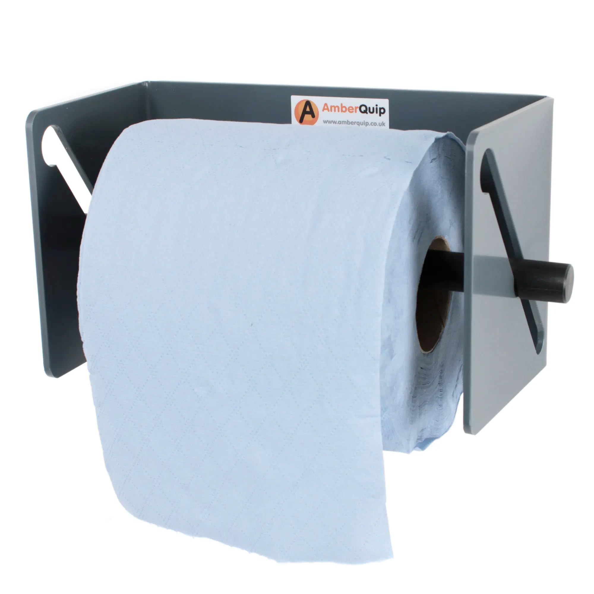 Blue hand Towel Dispenser. Fits Blue Roll. Ideal Van Storage & Workshop. 100% Rustproof. Wall Mount. Grey