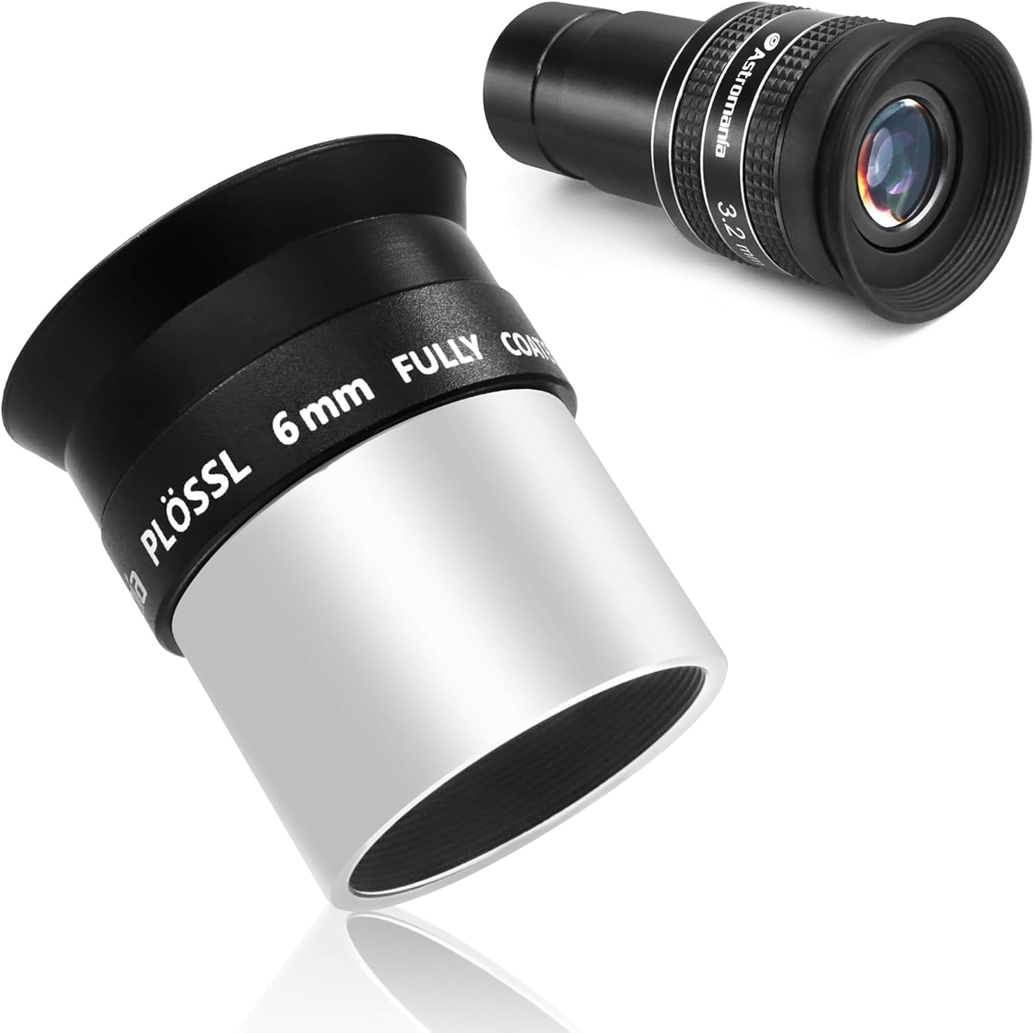Astromania Telescope Eyepiece 3.2mm, Wide Angle 58 Degree - Bundle with - 1.25" 6mm Plossl Telescope Eyepiece