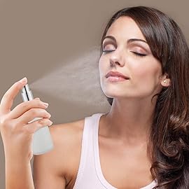 Empty Frosted Glass Spray Bottle 3.4oz, Perfume Atomizer, Fine Mist Spray (2 PACK)