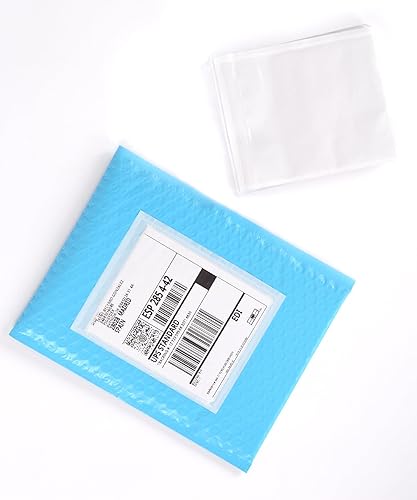 100 sobres transparentes autoadhesivos transparentes de 4.5 x 5.5 pulgadas para lista de embalaje, bolsa de envíocorreo, bolsas cerradas para