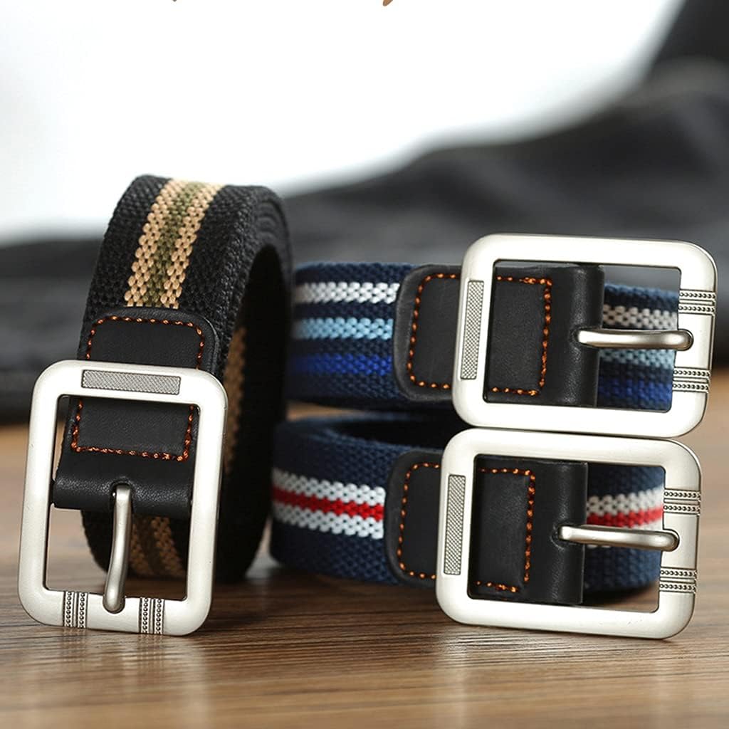 Fashionable and Comfortable Young Student Canvas Belt for Boys and Girls Narrow Version Wide Simple Leisure (Color: F) (E)