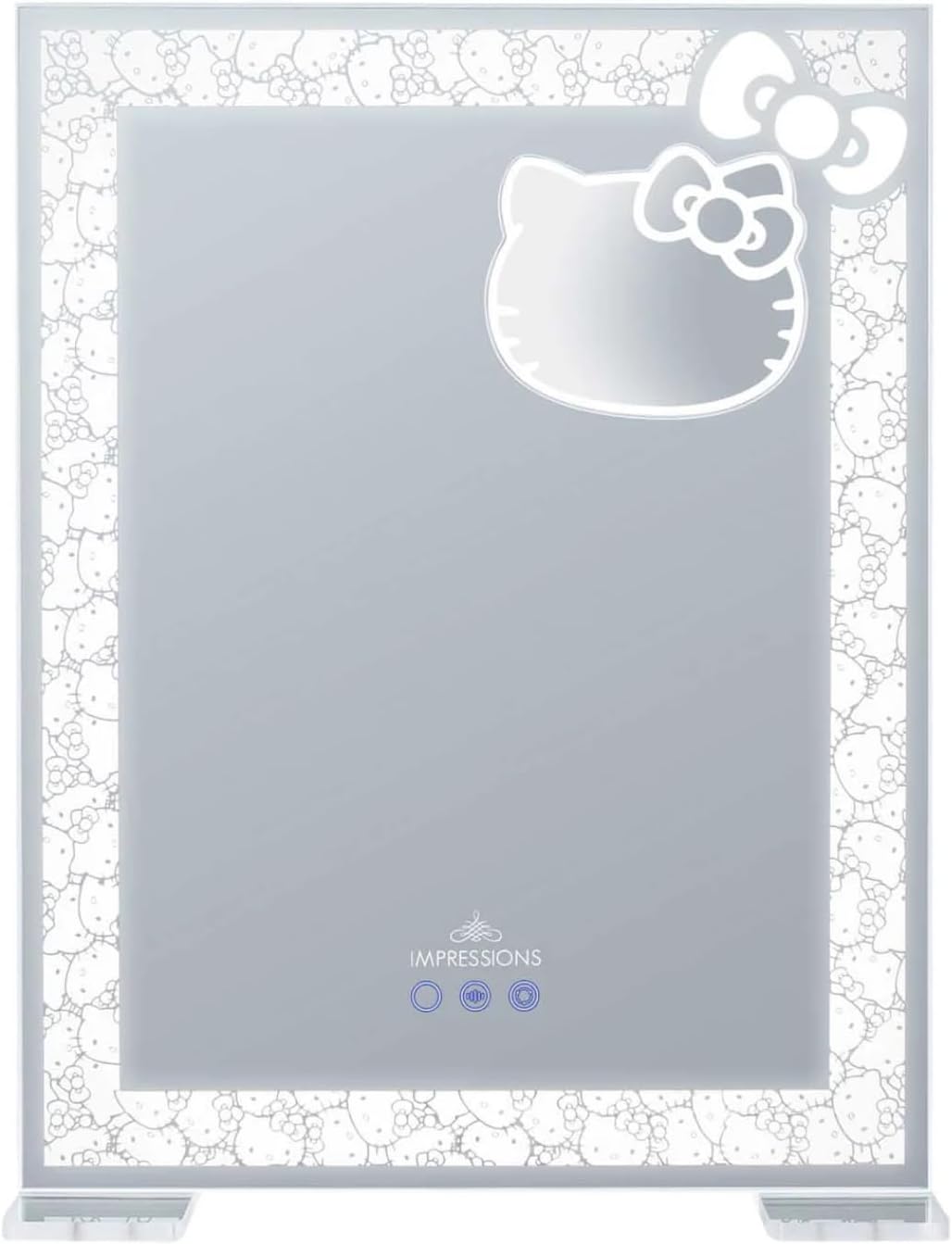 Impressions Vanity Hello Kitty RGB All Over Vanity Mirror with 5X Magnifying Removal Mirror, Makeup Mirror with Soft Touch App Controlled Lighting, 2 in 1 Mounting Design and RGB Rainbow Lighting - Image 3