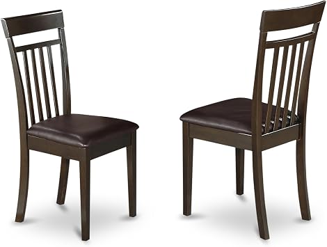 HomeStock Modern Dining Room Set 5 Piece - Kitchen Dinette Table & Chairs - Cappuccino Finish
