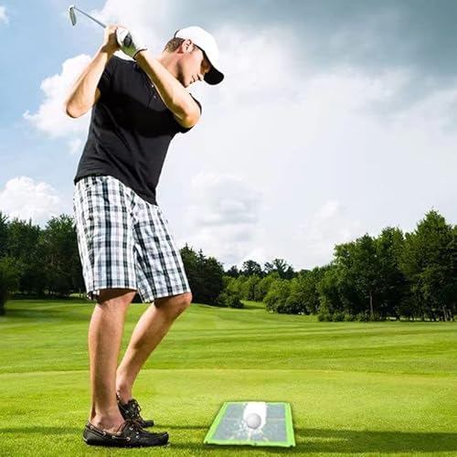Golf Training Mat For Swing Detection Batting, Analysis Swing Path And Correct Hitting Posture Golf Practice Mat,Golf Training Aid Equipment， Portable Golf Hitting Mat For Indoor/Outdoor #TOP4