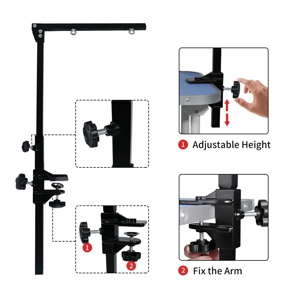 LEIBOU Foldable Pet Grooming Arm with Clamp - Image 3