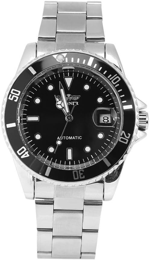 Orologio automatico da uomo TMISHION con cinturino in acciaio inox e quadrante meccanico