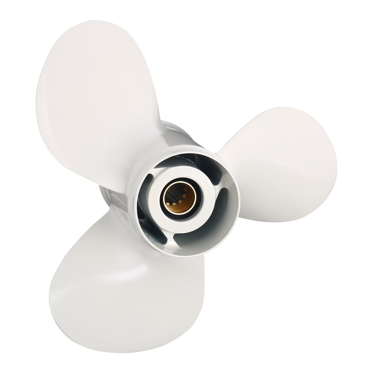 Amarine Made Bootsmotor Aluminiumlegierung Propeller 11 1/8 x 13-G für Yamaha Suzuki Honda Tohatsu 40HP 50HP 55HP Außenbordmotoren 11 1/8 x 13 -G