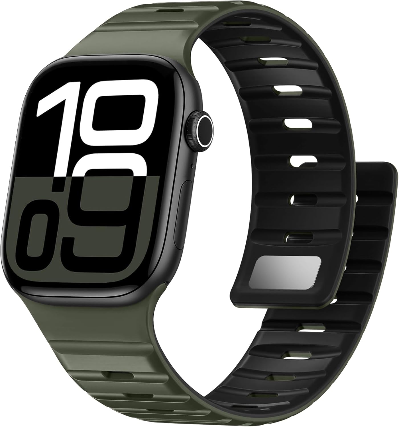 Easuny Magnetic Loop Compatible with Apple Watch Bands for Men 44mm 45mm 46mm 49mm 42mm 40mm 41mm, Sport Silicone Breathable Watch Strap for iWatch Series 11 10 9 8 7 6 5 4 Ultra 3/2/1 SE 3/2/1