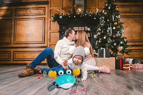 Miniatura 6 de FEELGUY Juguete de cangrejo para gatear, juguete sensorial para bebés con música y luces 3, 4, 5, 6, 7, 8, 9, 10, 11, 12, bebés, niños y niñas de