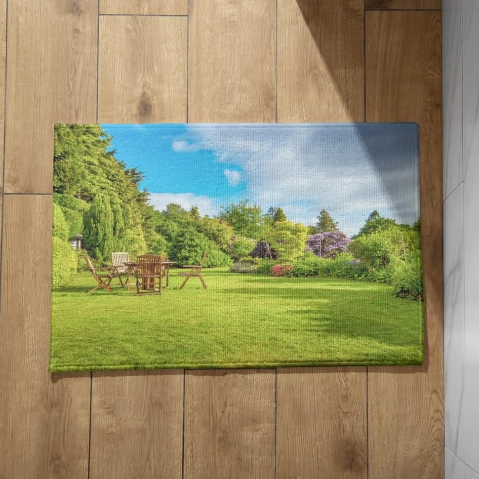 CEVAN Alfombra Salon Felpudo Entrada Casa Original Paisaje Natural Alfombra Larga para Cocina Alfombrilla Antideslizante Armario 45x75cm