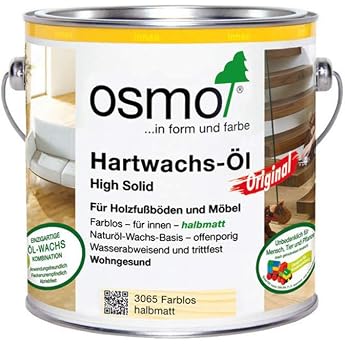 OSMO Hard Wax Oil Original, 3065 Colourless Semi-Matt, 0.75 l, 11100119