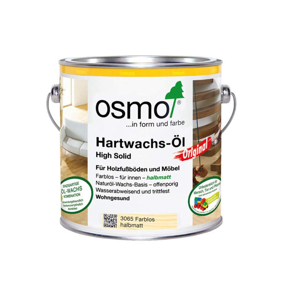 Osmo Hartwachs-Öl Original 3065 Farblos Halbmatt 0,75 l