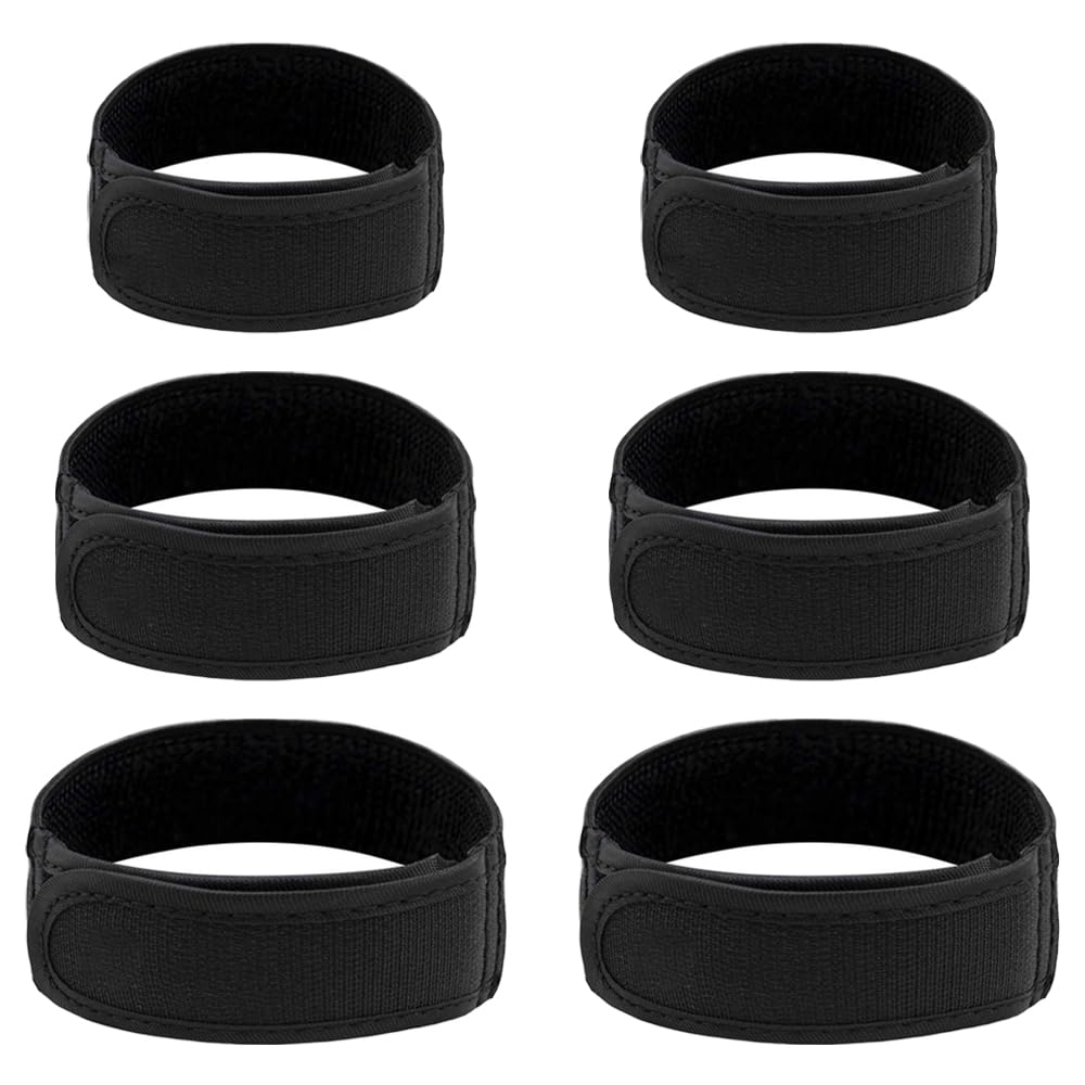 TRKETK 6 Pcs No Buckle Belt, Adjustable Elastic Stretch Belt Invisible Buckle Free Design Lightweight Lazy Convenience Buckle for Jeans Pants Work Home Walking (Black)