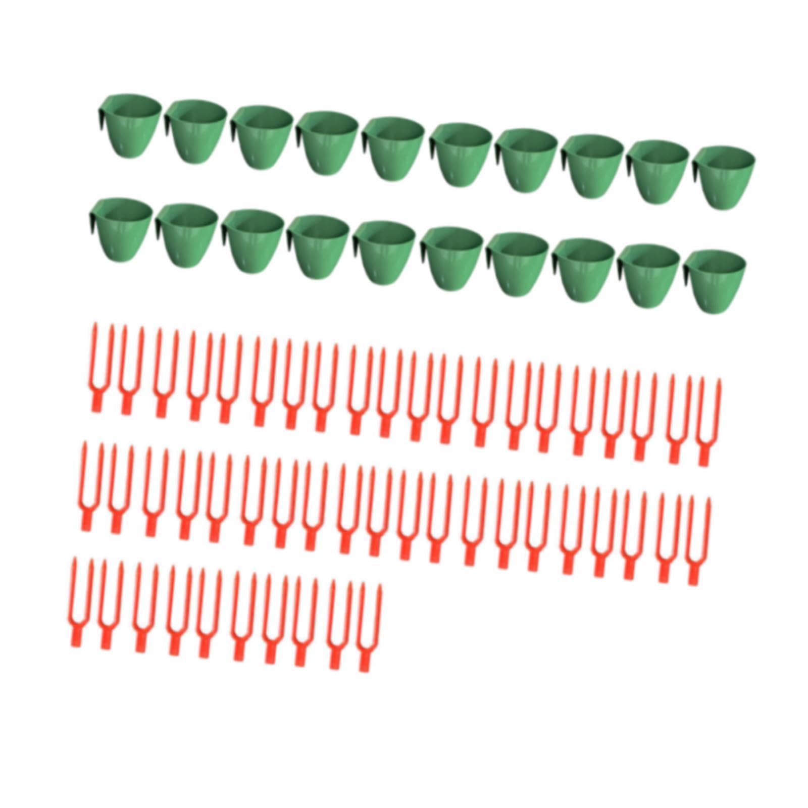 Qianly 20 Piezas Bandeja de Inicio para Plantas Propagación de Germinación con Orificios de Drenaje Set para Jardinería Interior y Cultivo en, L