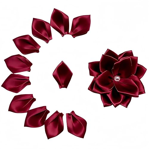 300 Pcs Pre-Cut Satin Ribbon Petals, DIY Flower Making Supplies