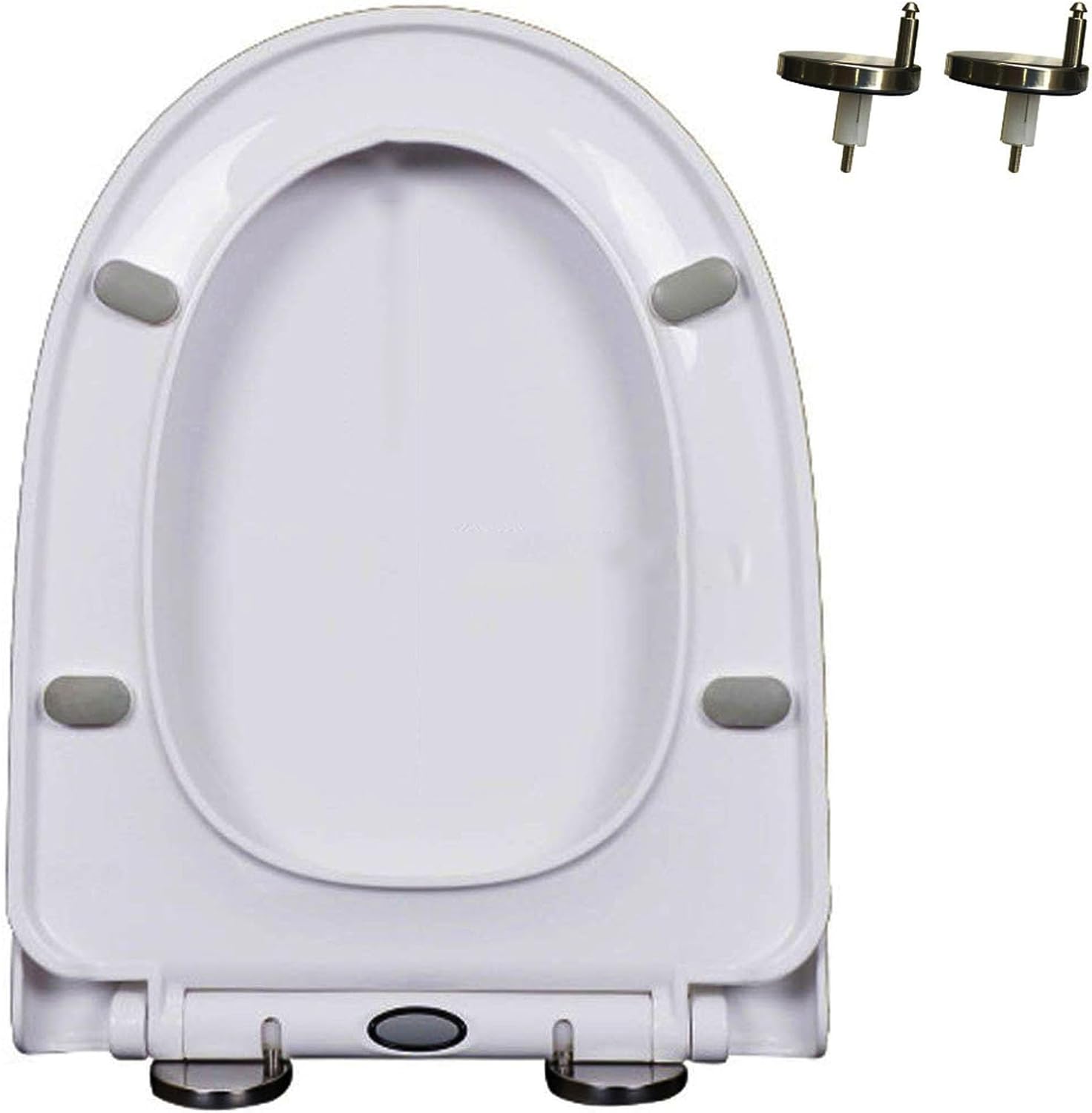 Soft Close Toilet Seat with Quiet-Close Toilet Lid and Seat,-Click Quick Release, Easy to Install and Clean, Never Loosen, 360° Adjustable Hinge, Pp/47 * 37Cm