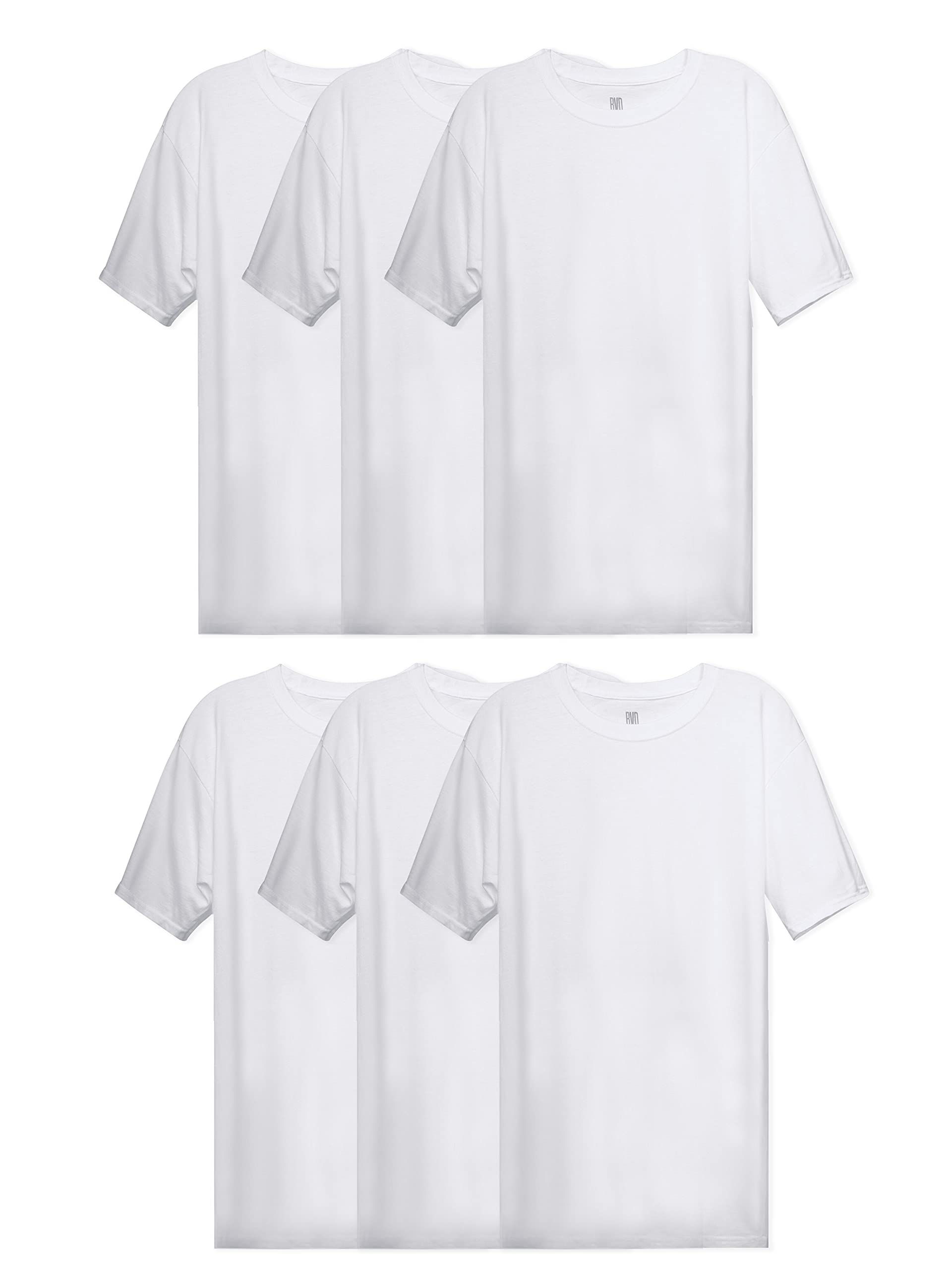 BVDMen's 6pk White Crew Tee