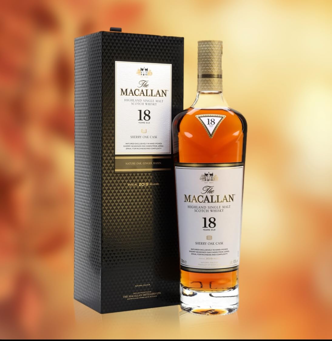 The Macalllan Highland Single Malt 18 YRS Sherry Oak Beverage - 750ml (Pack of 1)