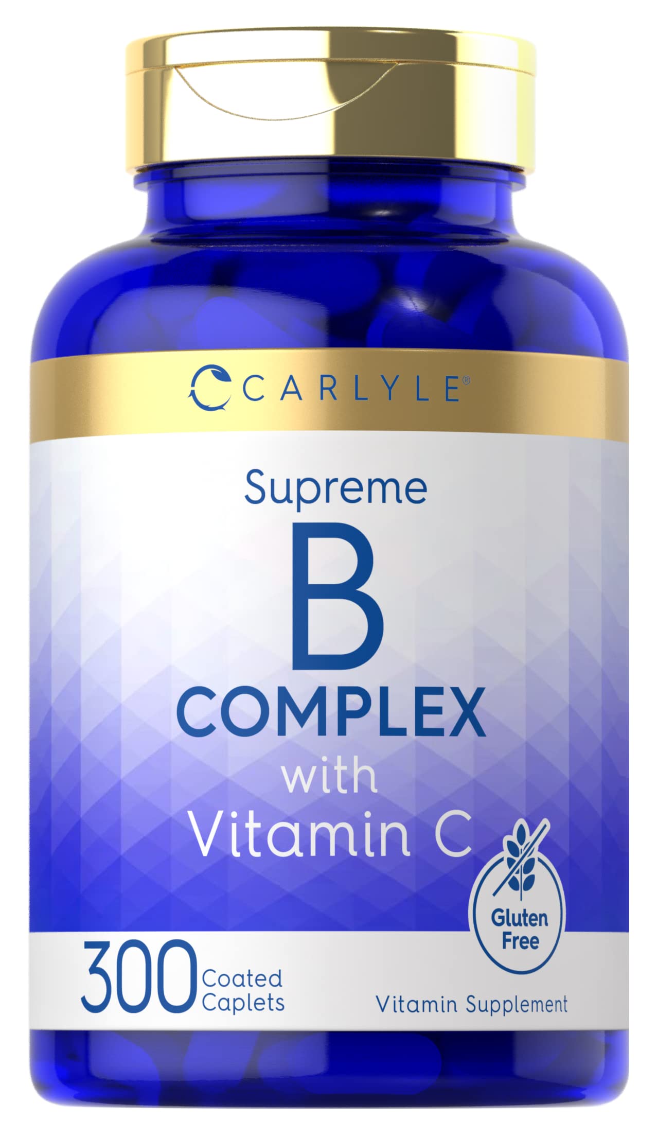 Buy Carlyle Vitamin B Complex with Vitamin C 300 Caplets Vegetarian
