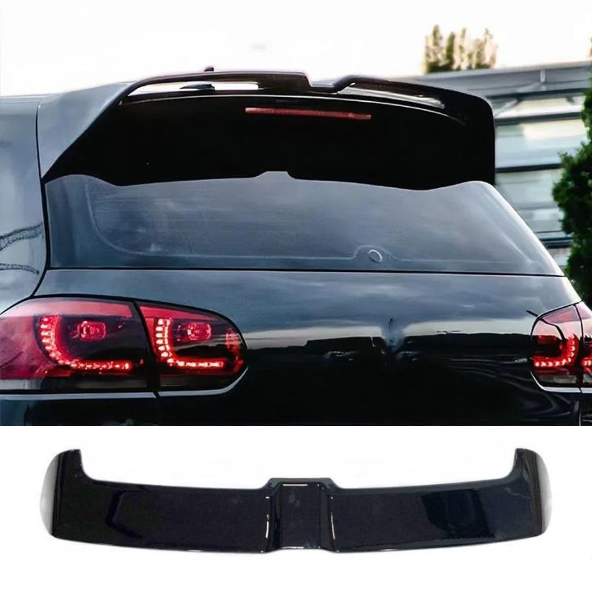 [GOOD SPOILER] Alerón Trasero para Golf 6 2008-2013 GTD/GTI/R, R-Line (Negro Brillante).