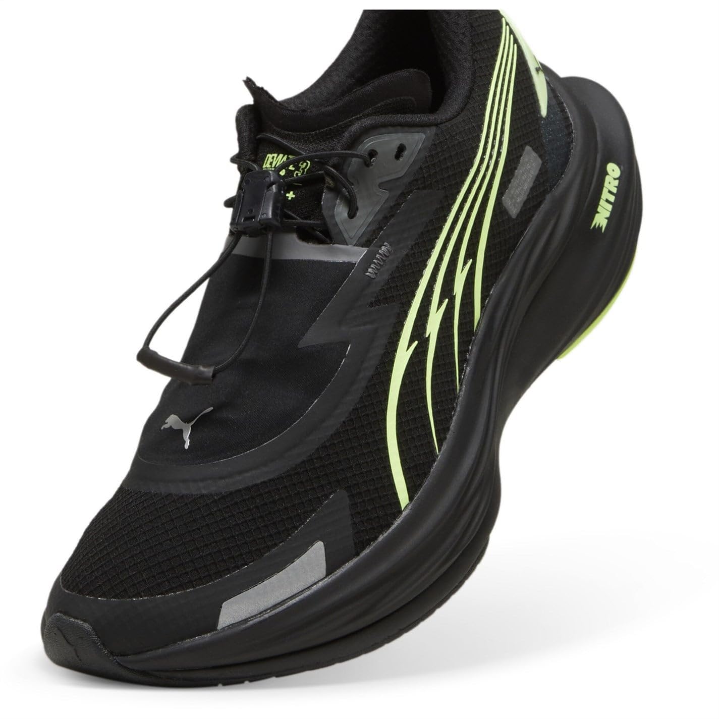 Puma Mujeres Deviate Nitro 3 WTR+ Zapatillas para Correr Zapatilla Neutral Galactic Gray/Black/Fizzy Apple - Gris Oscuro