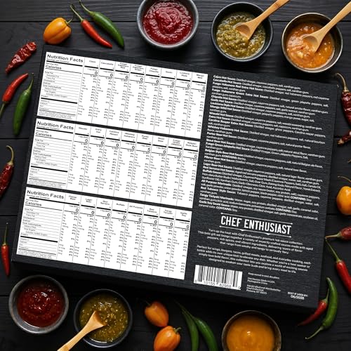 Image of Hot Sauce Gift Set - 24 Count Variety Pack of Mini Hot Sauces, Assorted Flavors & Heat Levels, Hot Sauce Sampler Collection for Tasting, Parties, Gifts & Spice Lovers
