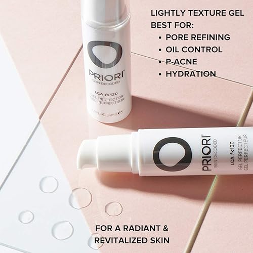 Miniatura 2 de PRIORI Tratamiento facial perfector de gel para el cuidado de la piel, para acné, manchas, piel grasa, puntos negros, brillo, arrugas control de