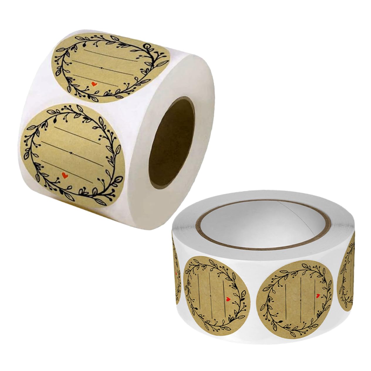 Sewroro 10rouleaux Étiquettes Autocollantes De Décoration Pour Pâtisserie De Stickers Kraft Autoadhésifs Pour Enveloppes Et Idéales Pour Fêtes Et Événements