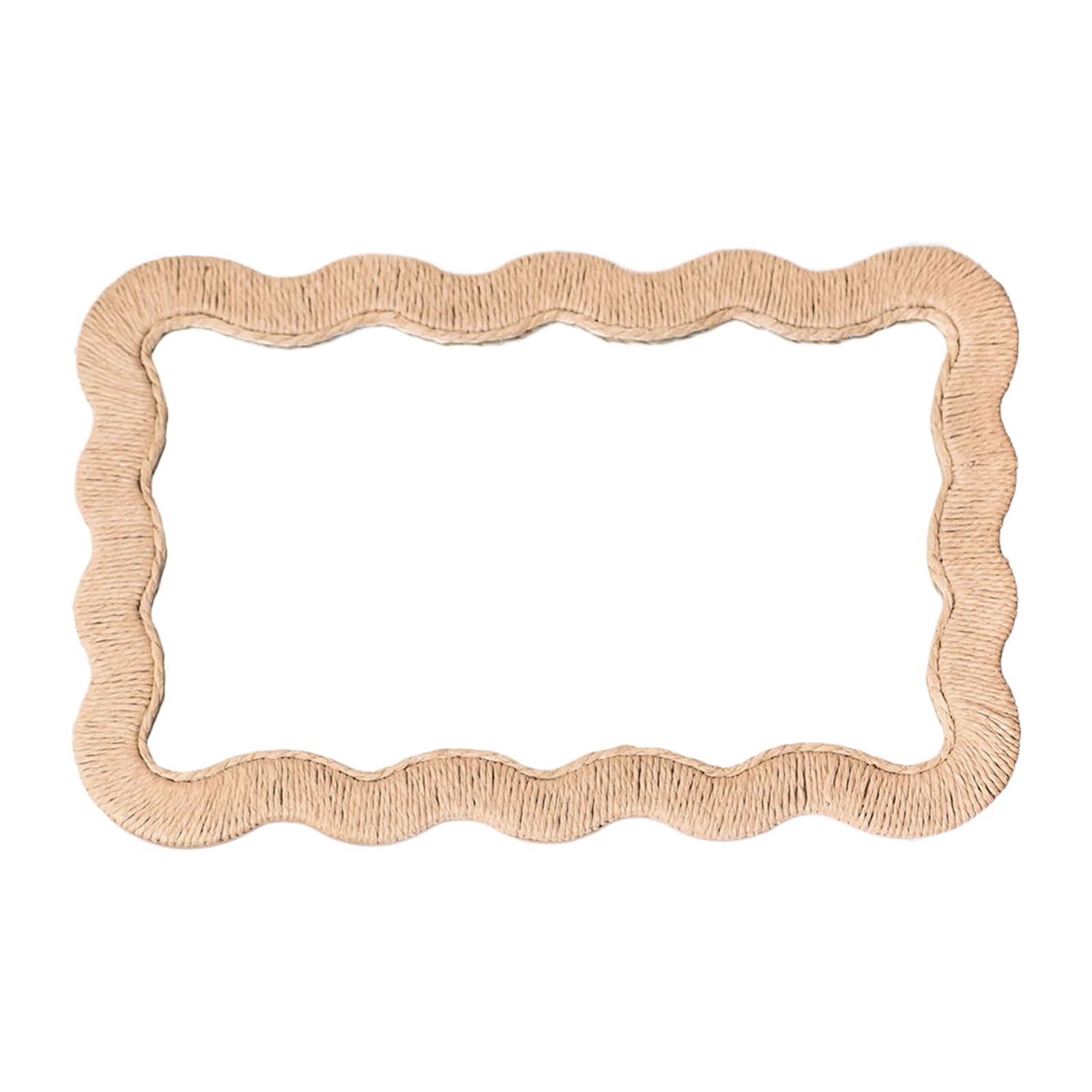 TFAOYS Decorative Wall Mirrour, Rustics Farmhouse with Woven Fame for Living Room, Hallway, Bathroom, Entryway Rustics Farmhouse for Wall Decors
