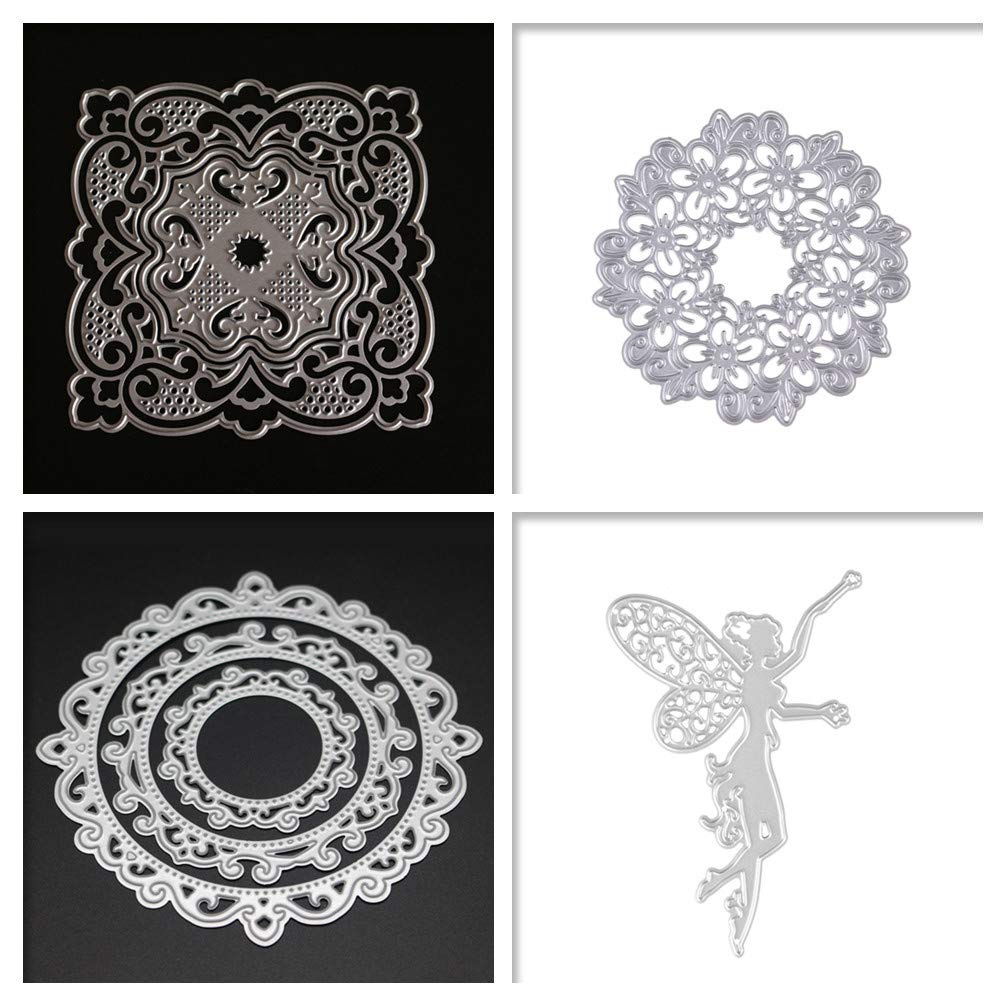 4pcs Cutting Dies Metal Scrapbooking Stencils Die for DIY Embossing Photo Album Decorative DIY Paper Cards Making