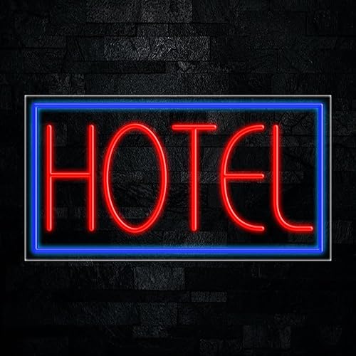 Señal de neón LED de hotel 33 pulgadas de largo x 18 pulgadas de alto #31734