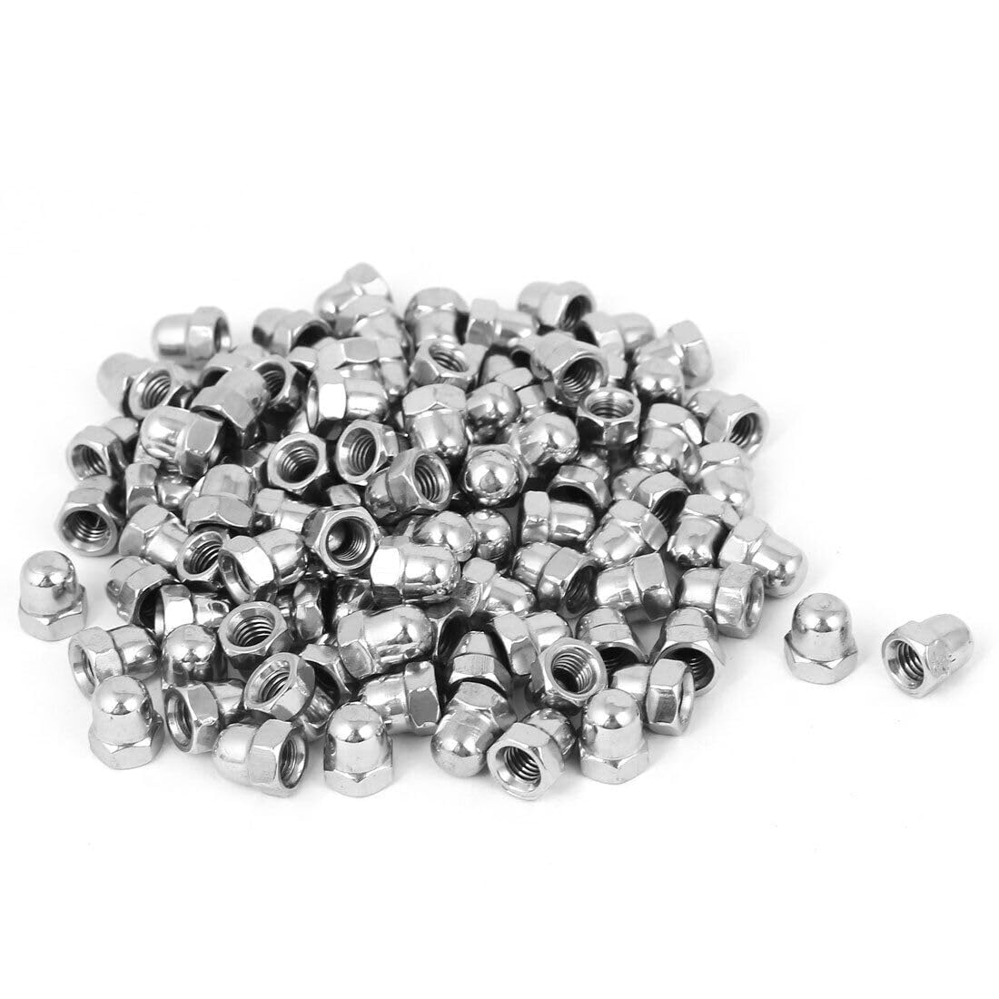 Tool Parts and Accessories M5 Thread Dia Dome Head Stainless Steel Cap Acorn Hex Nuts 100pcs (#CN-140824-08330)