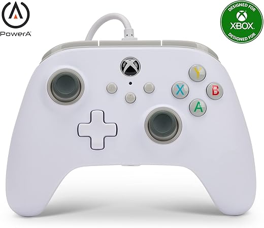 PowerA Wired Gaming Controller for Xbox Series X/S, Xbox One, PC, Windows 10/11, White (Officially Licensed)
