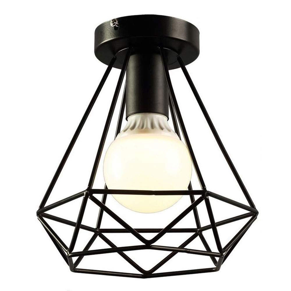 Lámpara de metal retro L con acabado ruboreado y diseño industrial selecto