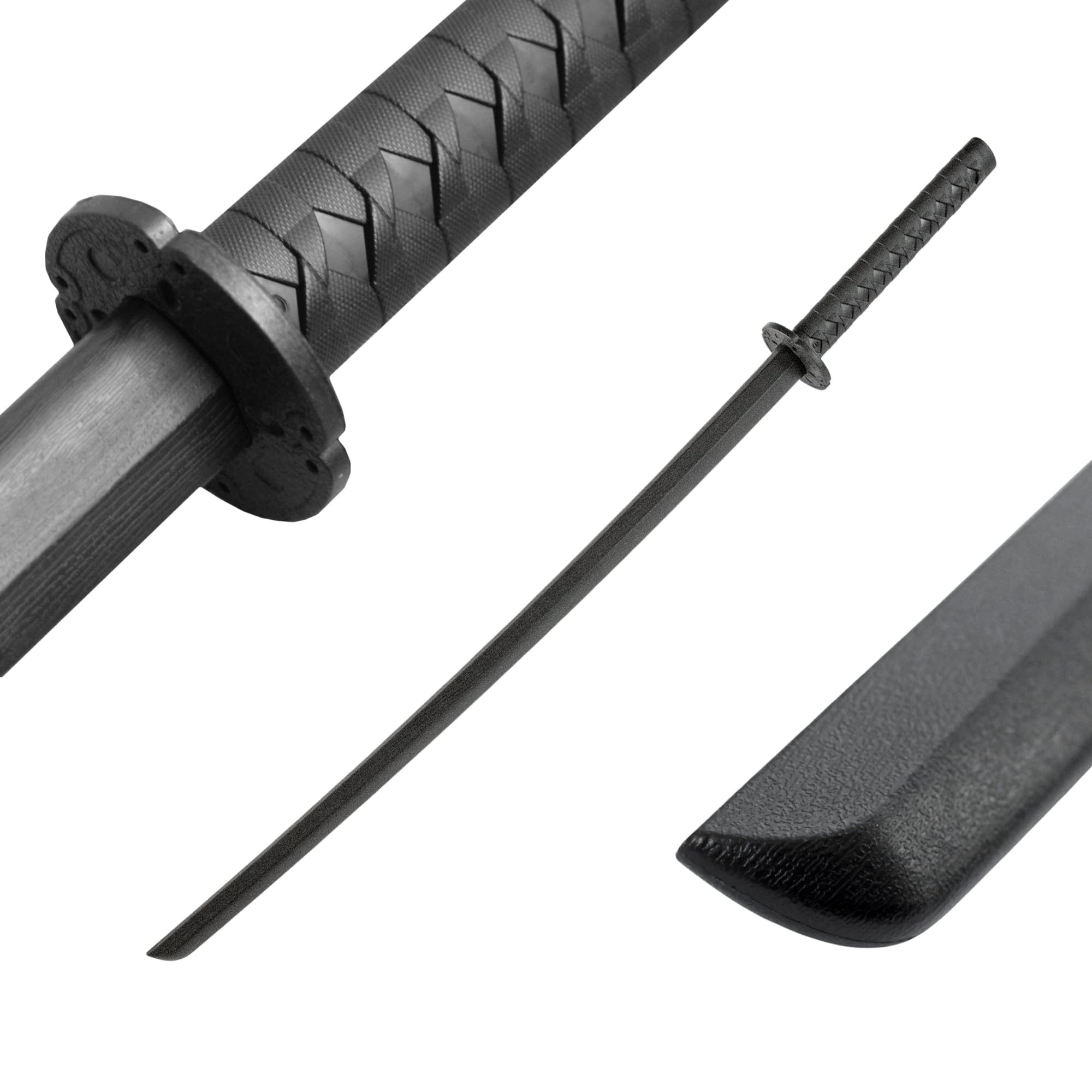 Bokken Plástico Duro 101 cm 600 g Iaido Aikido Bokuto Sparring Negro