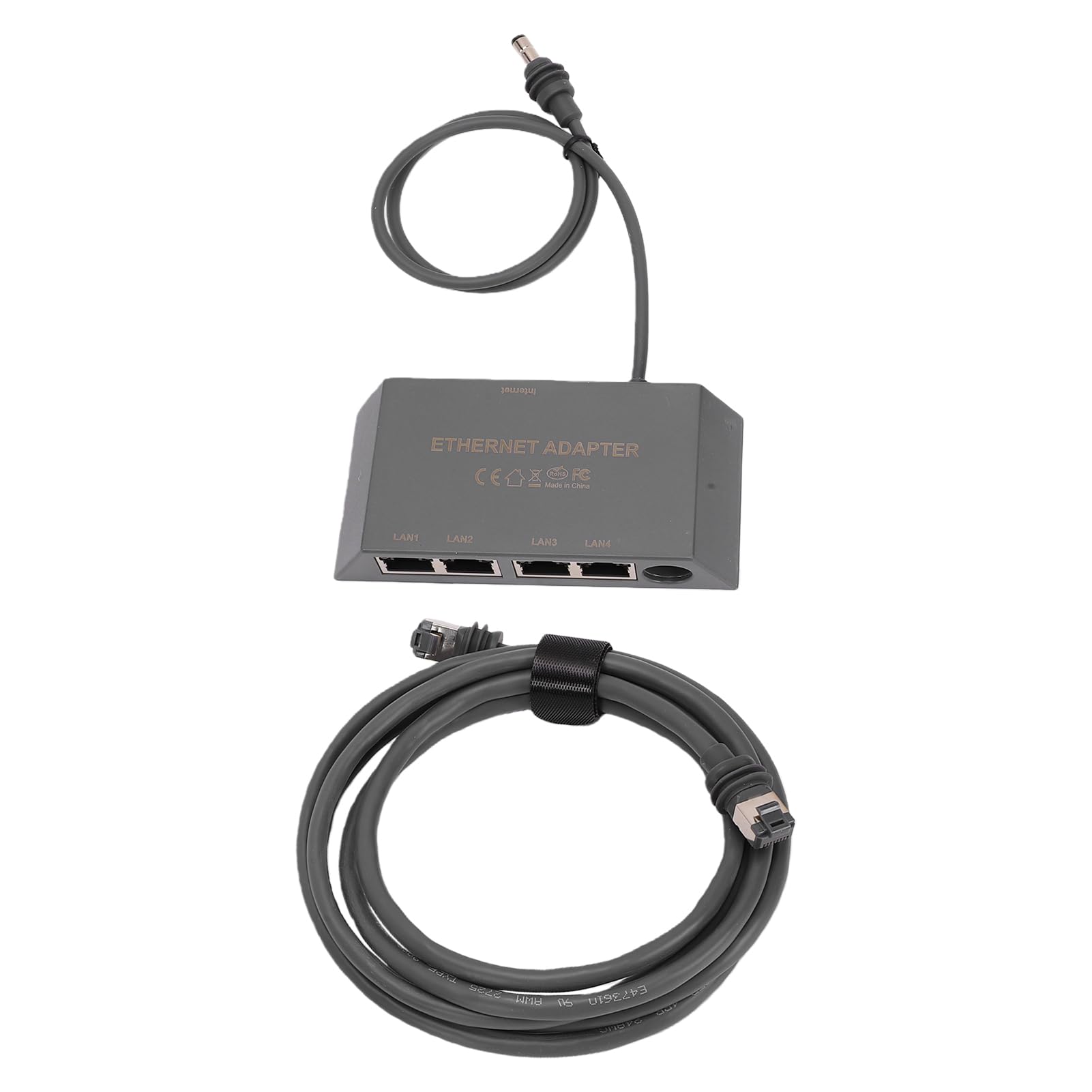 ASHATA Adattatore Ethernet Multi-Port, 4 Porte Gigabit per Mini Connessione Stabile Gen 3, per Piccolo Ufficio e Famiglia Ospitante