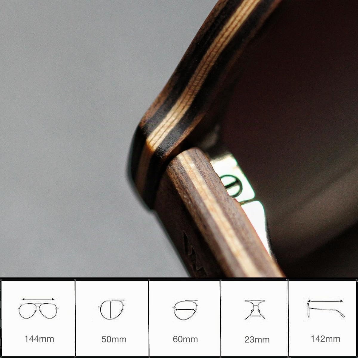 Gafas de Sol Piloto Polarizadas de Madera - Gafas de Sol Modernas con Funda de Bambú para Hombre y Mujer Regalos Perfectos