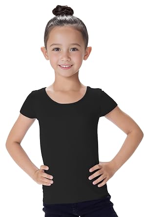 Kurve Premium Girls Seamless Supersoft Cap Sleeve Stretchy Top، UV UPF 50+ صنع في الولايات المتحدة الأمريكية