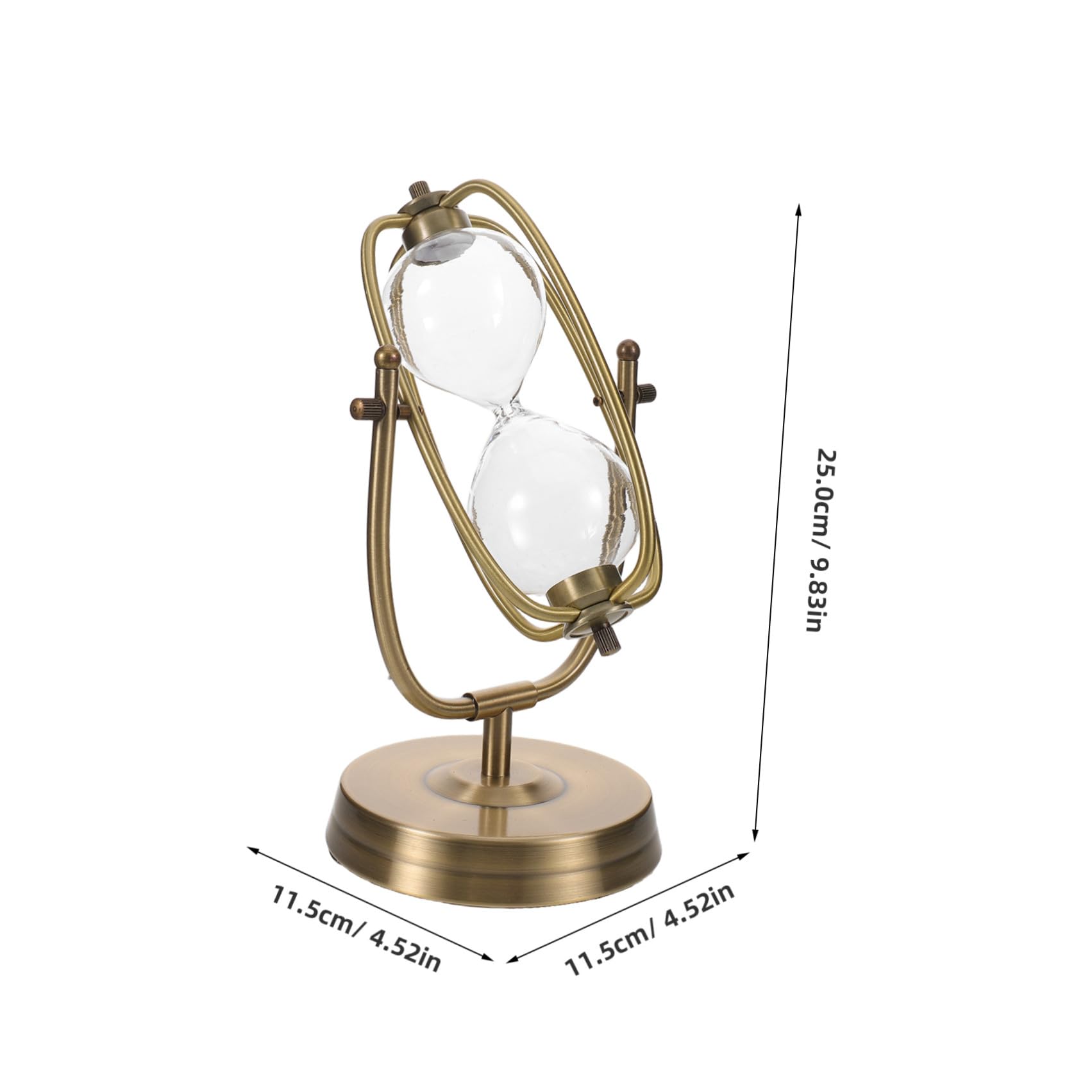 Reloj de Arena Marco de Metal Dorado Vacío Rellenable de 25cm