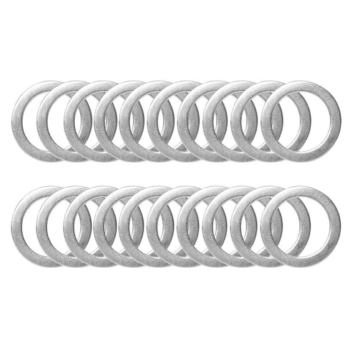 HOUSON 20-Piece Aluminum Alloy Bicycle Pedal Shims (20x14x0.5mm) - Noise-Reducing Shims for MTB/Road Bike/Folding Bike Pedals - Double-Sided Installation