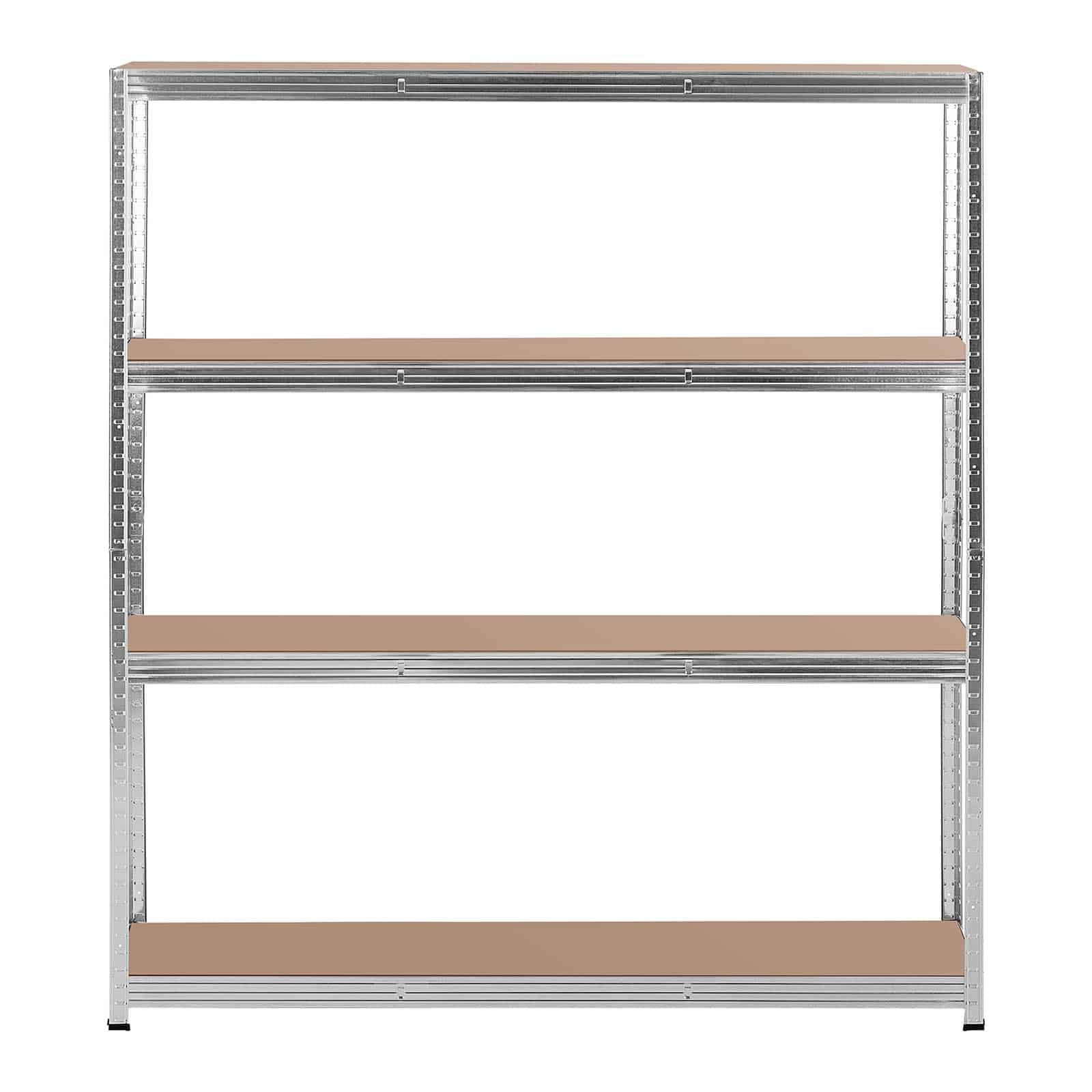 MSW MSW-STSH-34 Schwerlastregal 160 x 40 x 180 cm für 4 x 150 kg Grau Metallregal Kellerregal