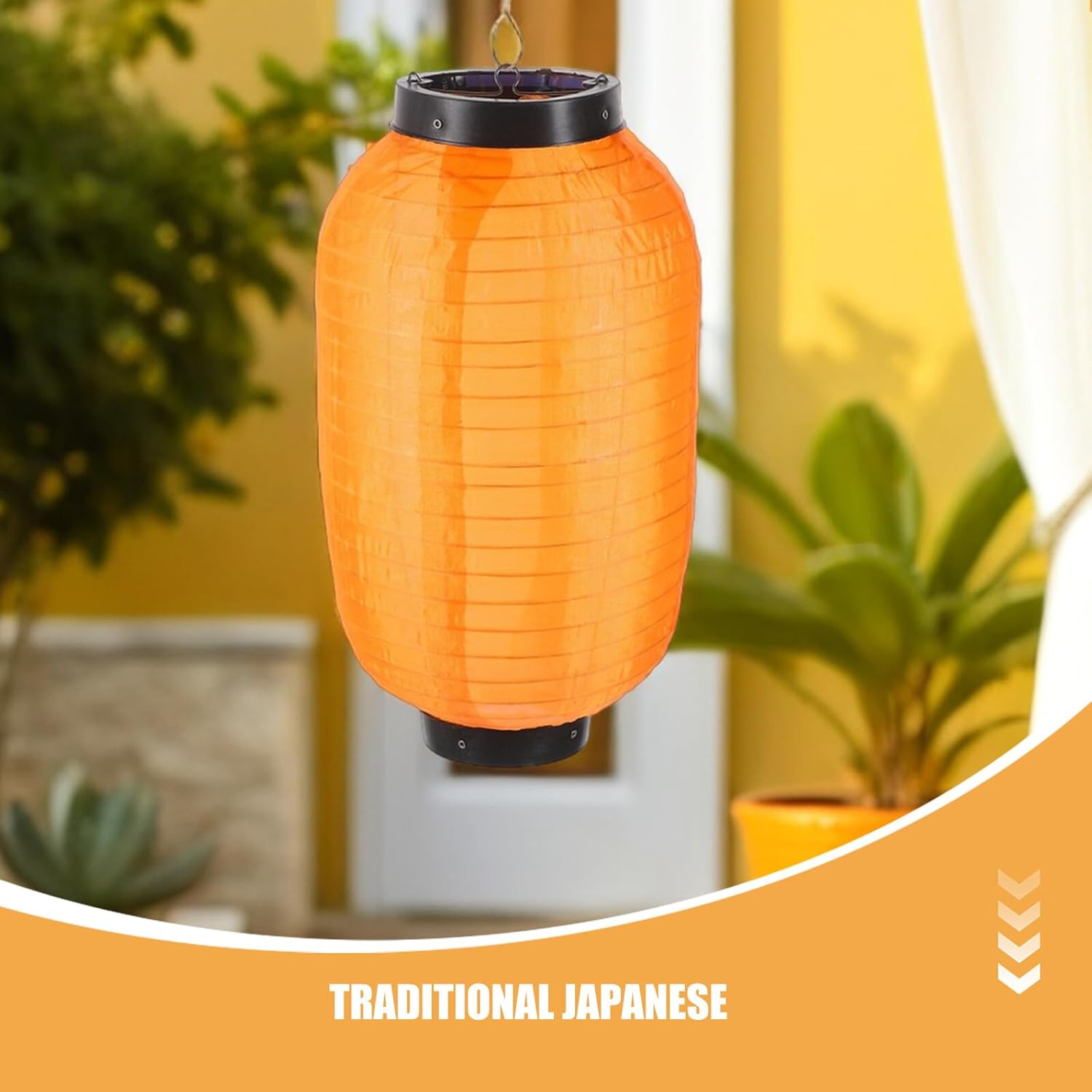 Veemoon 4pcs Japanese Style Hanging Sushi Bar Lanterns, 14-inch Waterproof Traditional Festival Lanterns for Patio Yard Indoor Outdoor Party and Restaurant Decoration