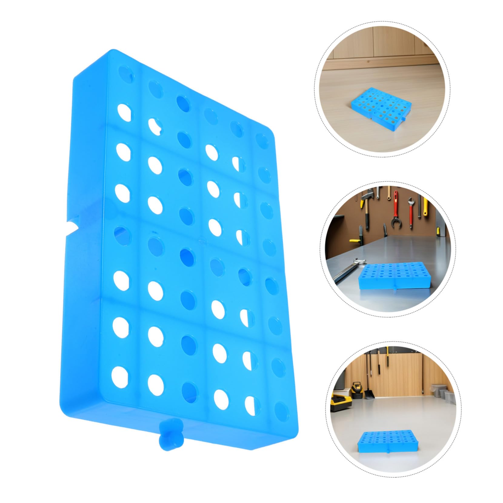 Lot De 2 Plateformes De Palettes en Plastique Légères Et Perforées pour Rangement dans Un sous-Sol Humide avec Grilles Respirantes Bleu