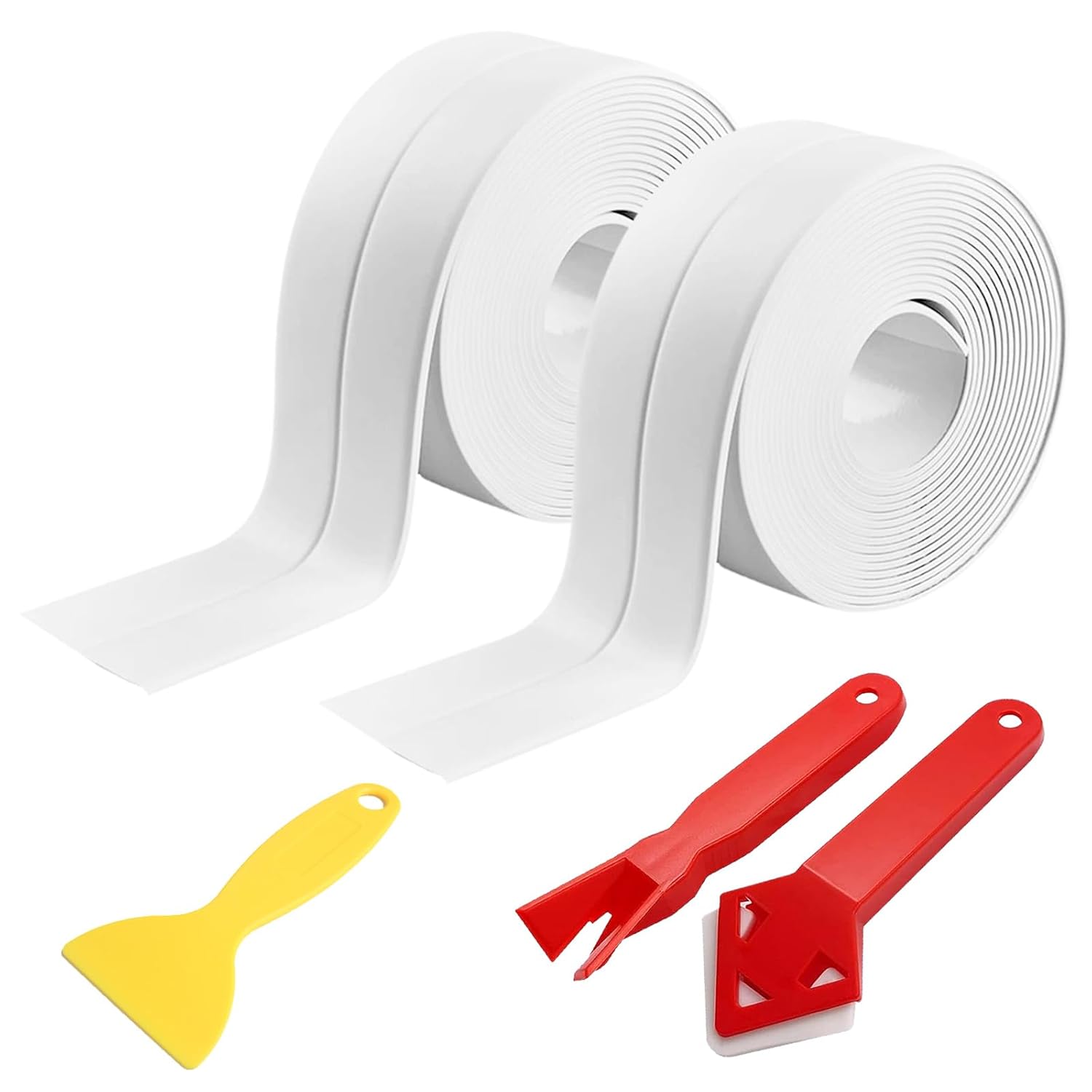 Bath Sealant Tape, 2 Rolls(22ft) Self Adhesive Caulk Strip Bathroom ...