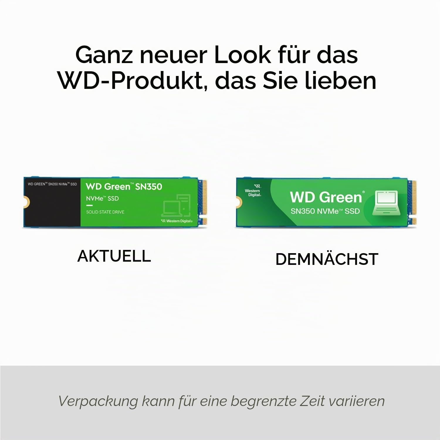 Western Digital WDS250G2G0C WD Green SN350 NVMe Gen3 PCIe, M.2 2280, 250 GB, interne SSD, bis zu 2400 MB/s