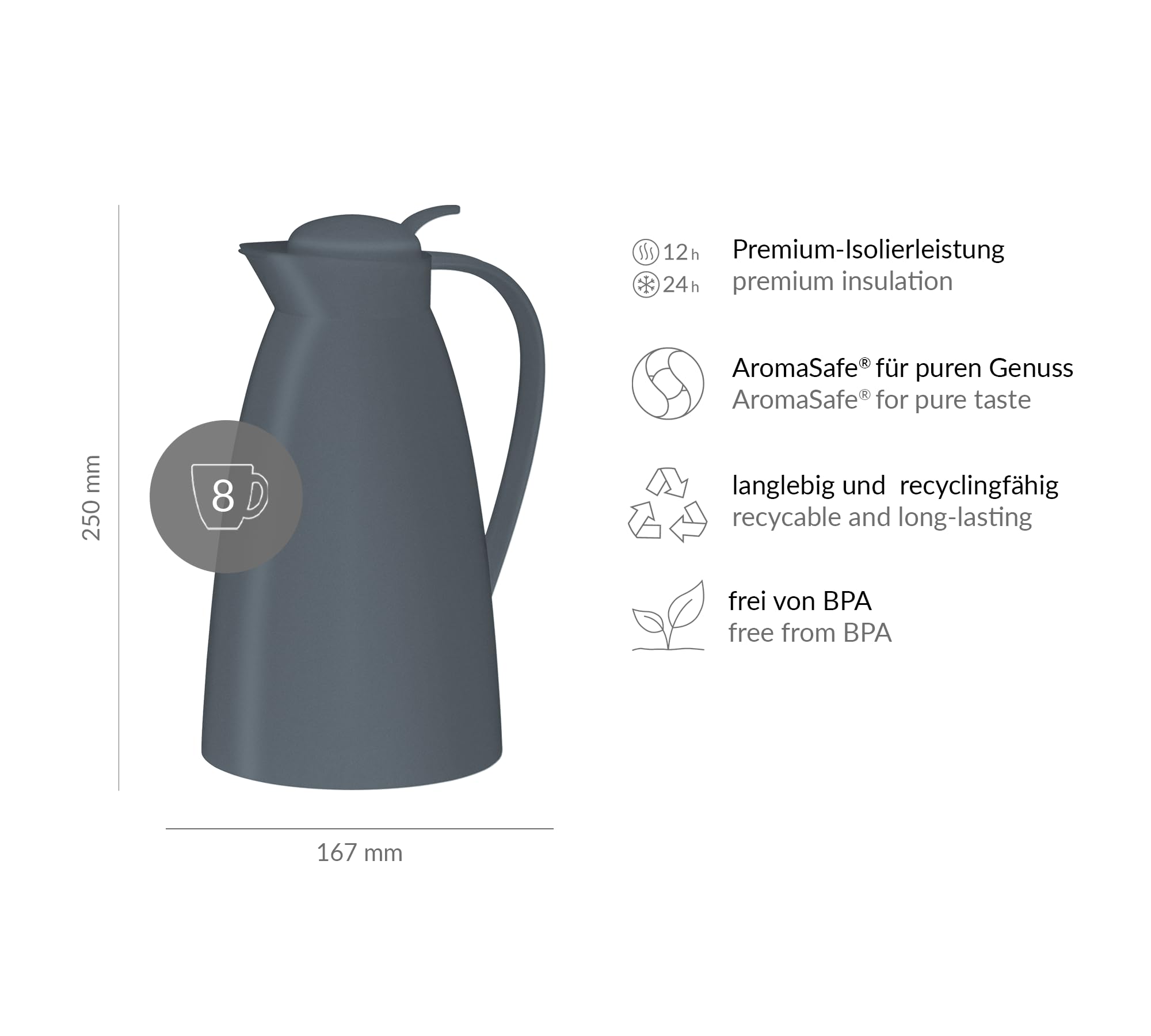 Alfi thermoskan Econscious 1,0 liter roze - Clips & Paper
