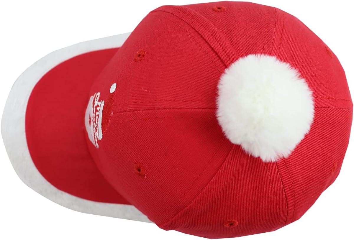 KKMKSHHG Merry Christmas Hat Unisex Adult Vintage Adjustable Santa Baseball Cap Red/White - Image 4